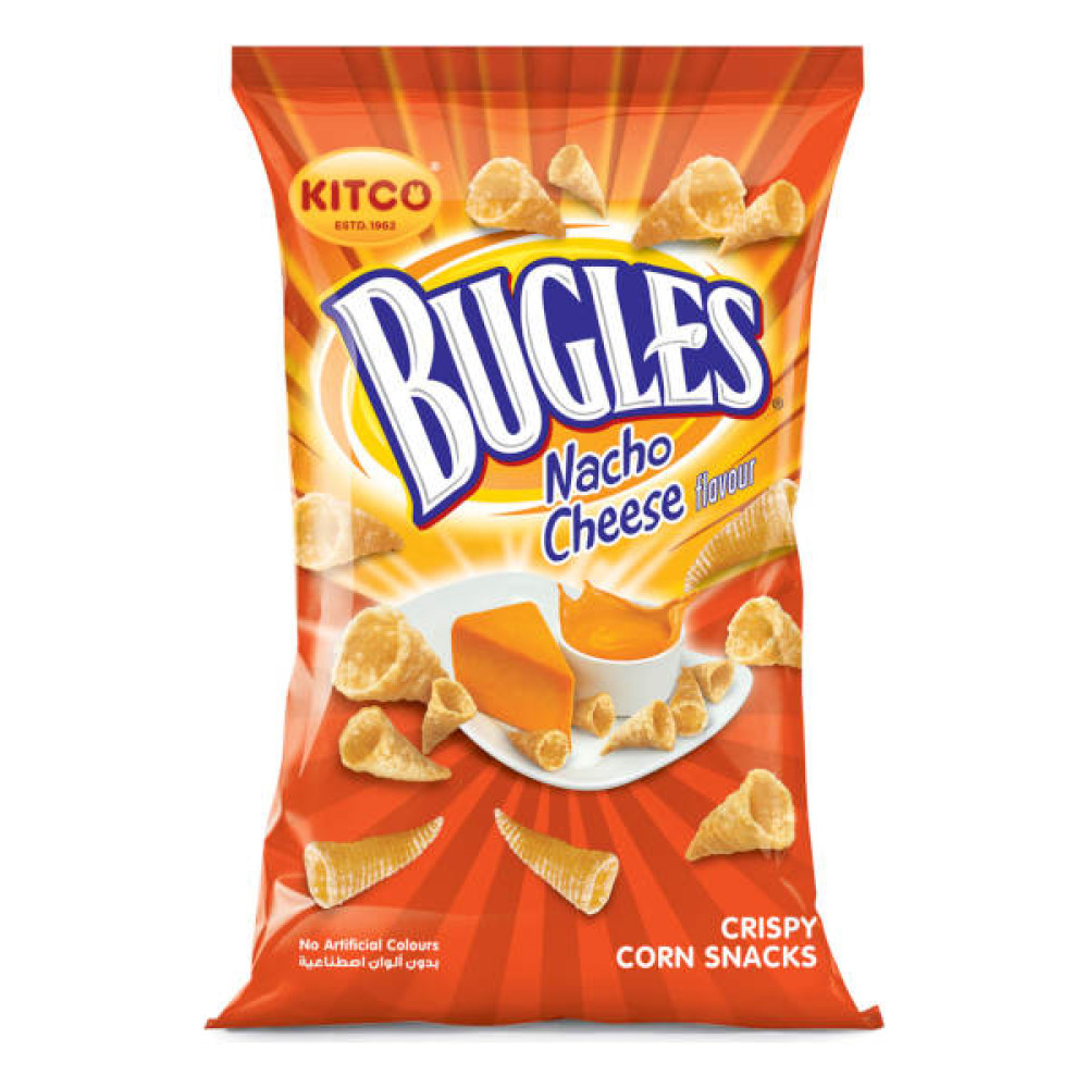 KITCO BUGLES CORN SNACKS NACHO CHEESE 150GM 