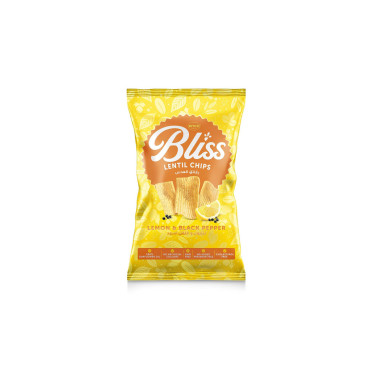 KITCO BLISS LENTIL CHIPS LEMON&BLK PEPPER 34GM