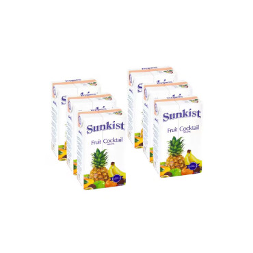 SUNKIST COCKTAIL JUICE 250ML X6S