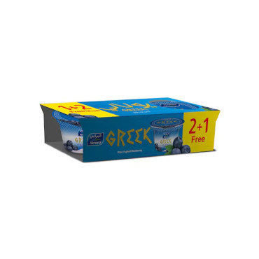 ALMARAI GREEK STYL YOGHRT BLUEBERRY 150GM 2+1