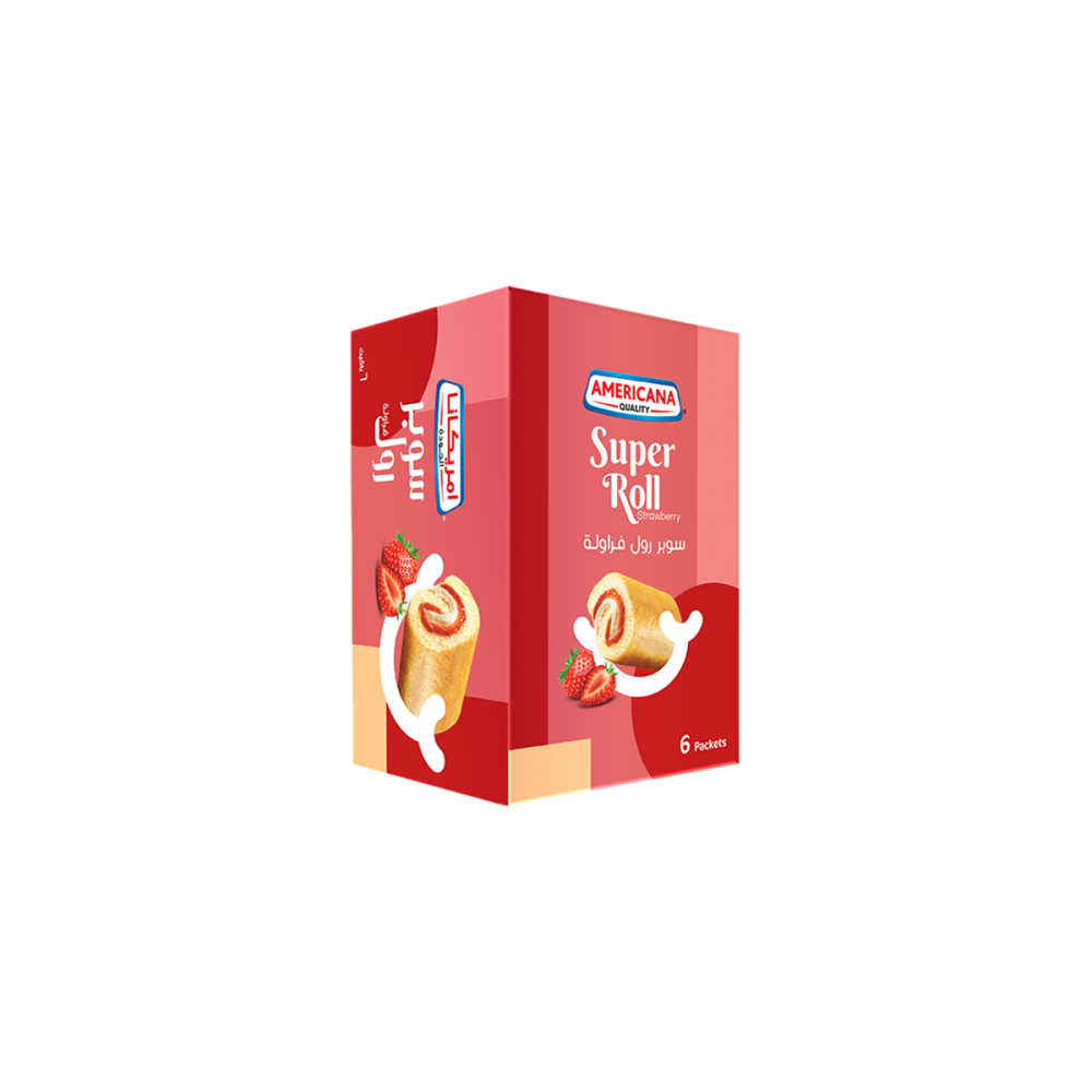 AMERICANA STRAWBERRY SUPER ROLL 60GMX6S