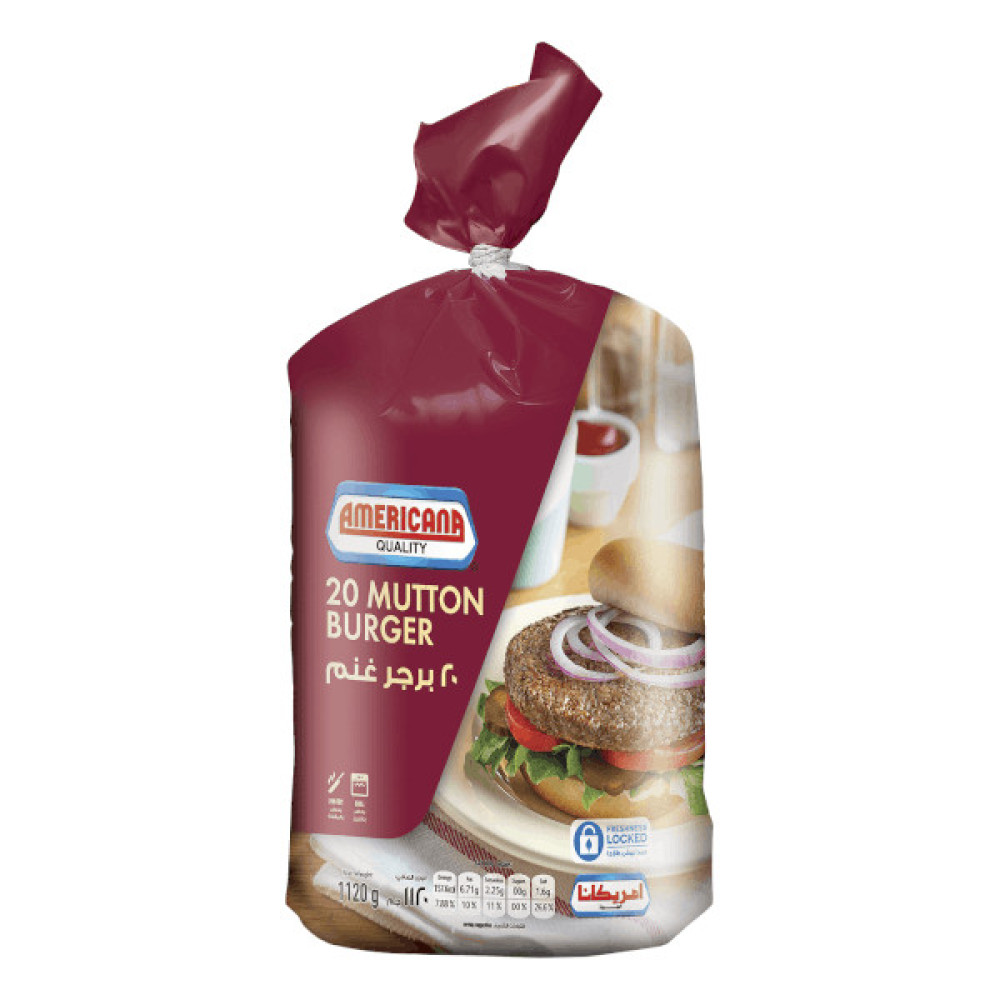 AMERICANA MUTTON BURGER 20S 1120GM 