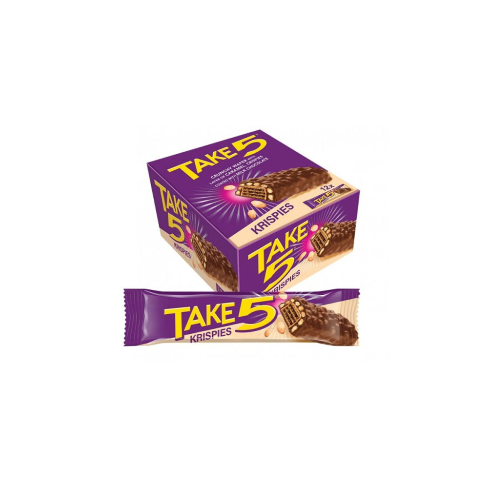CHOCOLATE TAKE5 KRISPIES 12X28 GM