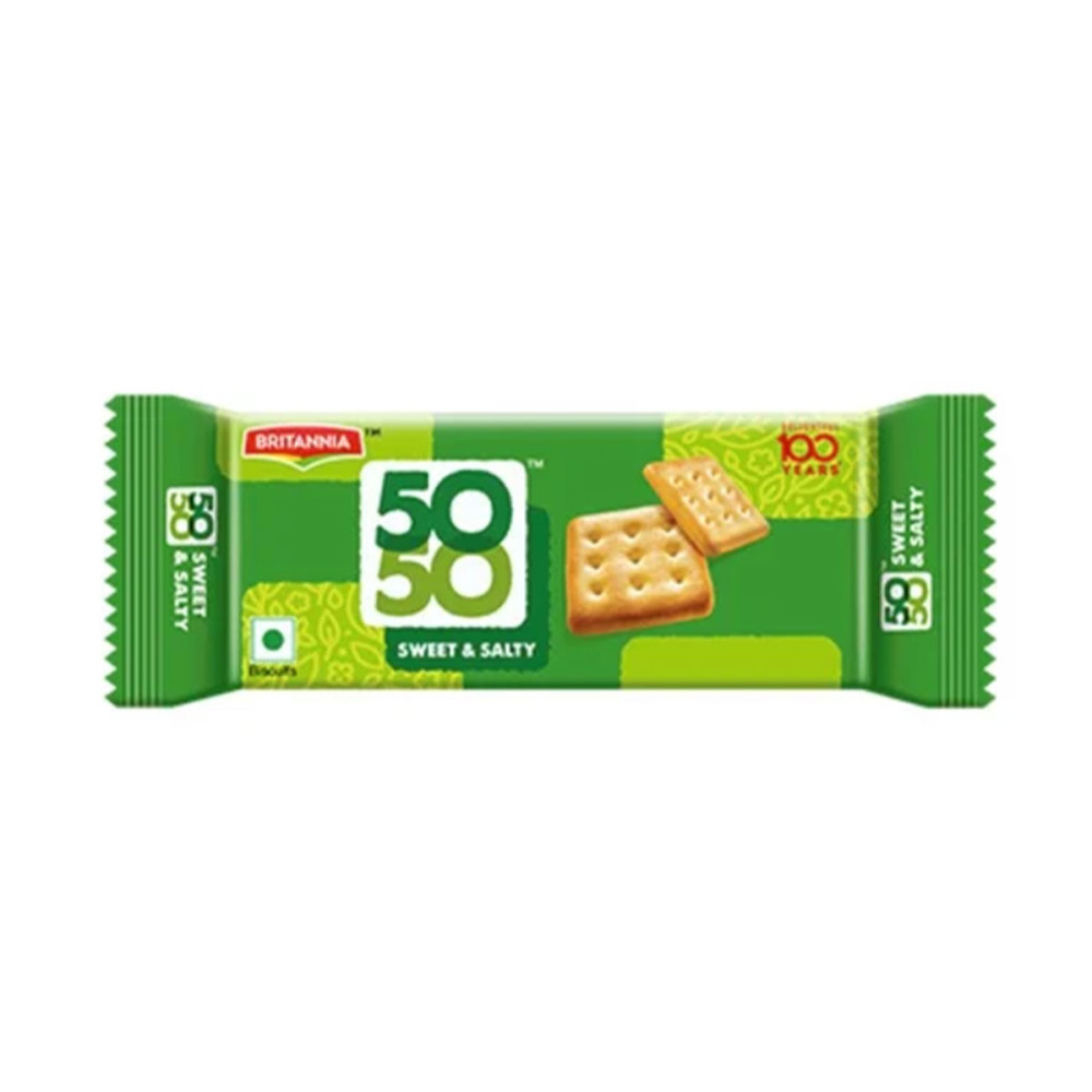 BRITANNIA FIFTY FIFTY BISCUITS 62GM