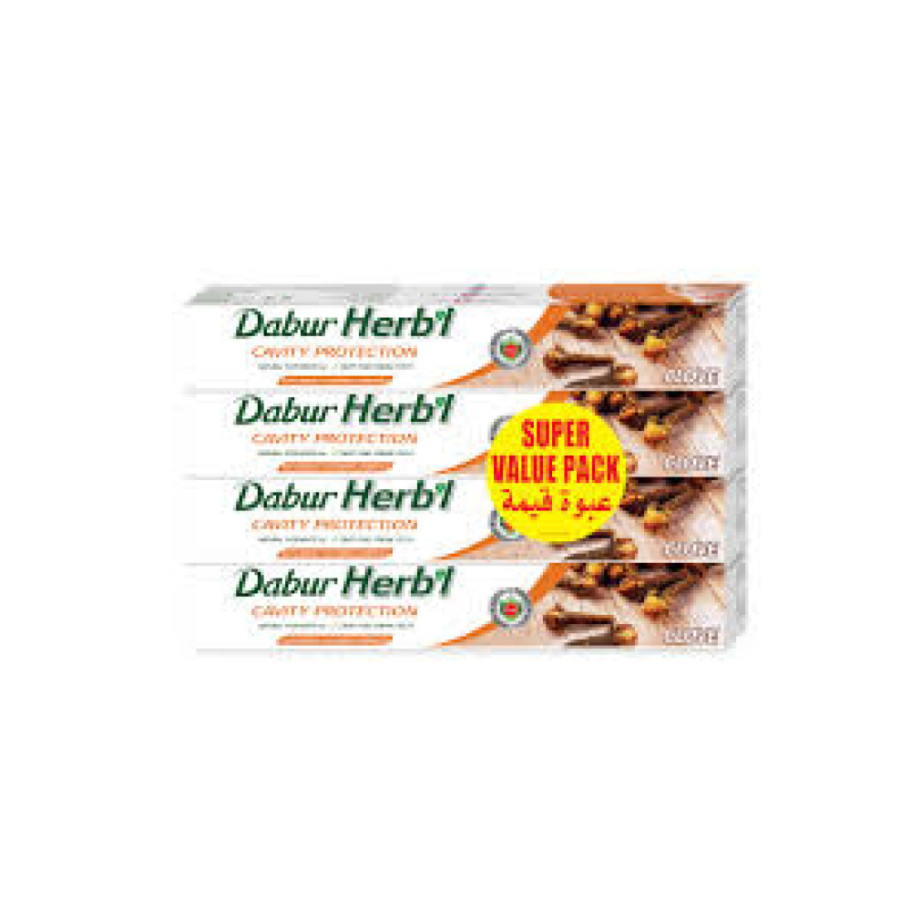 DABUR HERBAL CLOVE TOOTHPASTE 4 X100GM