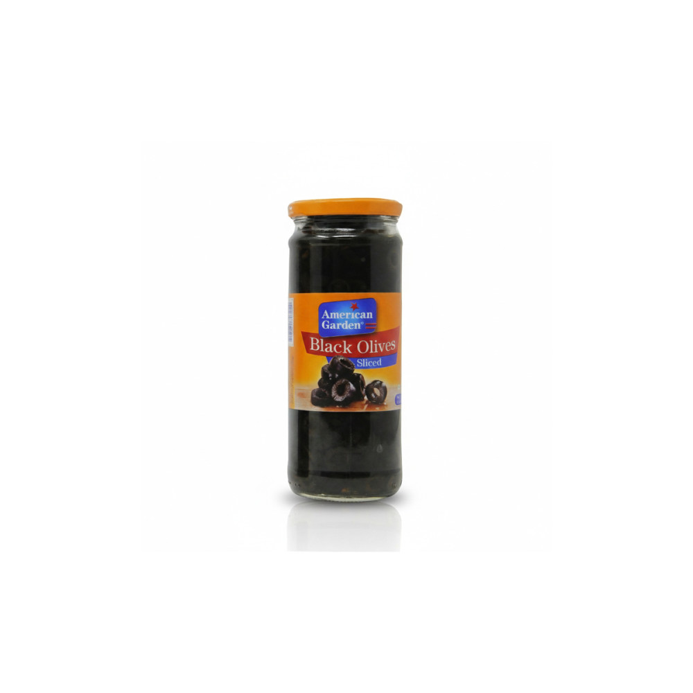 AMERICAN GARDEN BLACK SLICES OLIVES 230GM