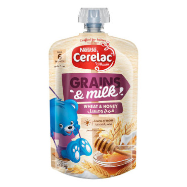 NESTLE CERELAC GRAINS & MILK WHEAT & HONEY 110GM 